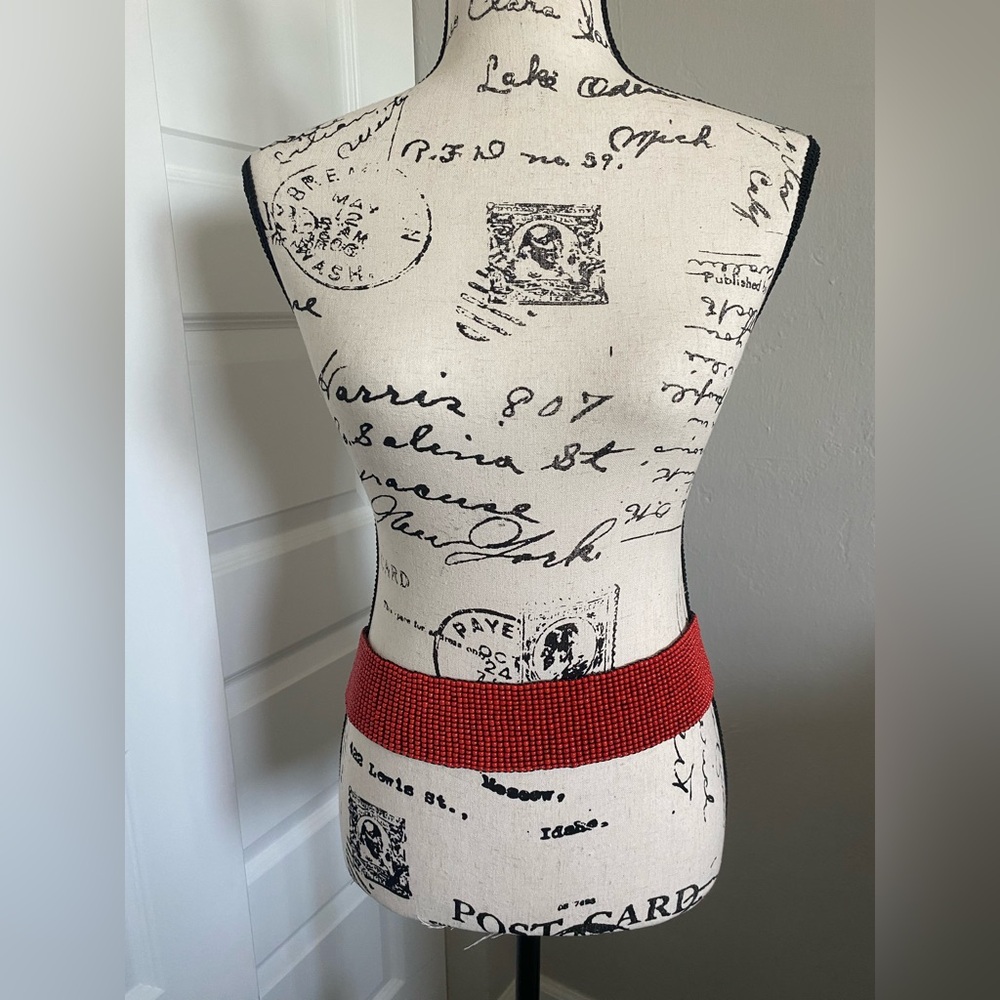 Red Beaded Waist Belt